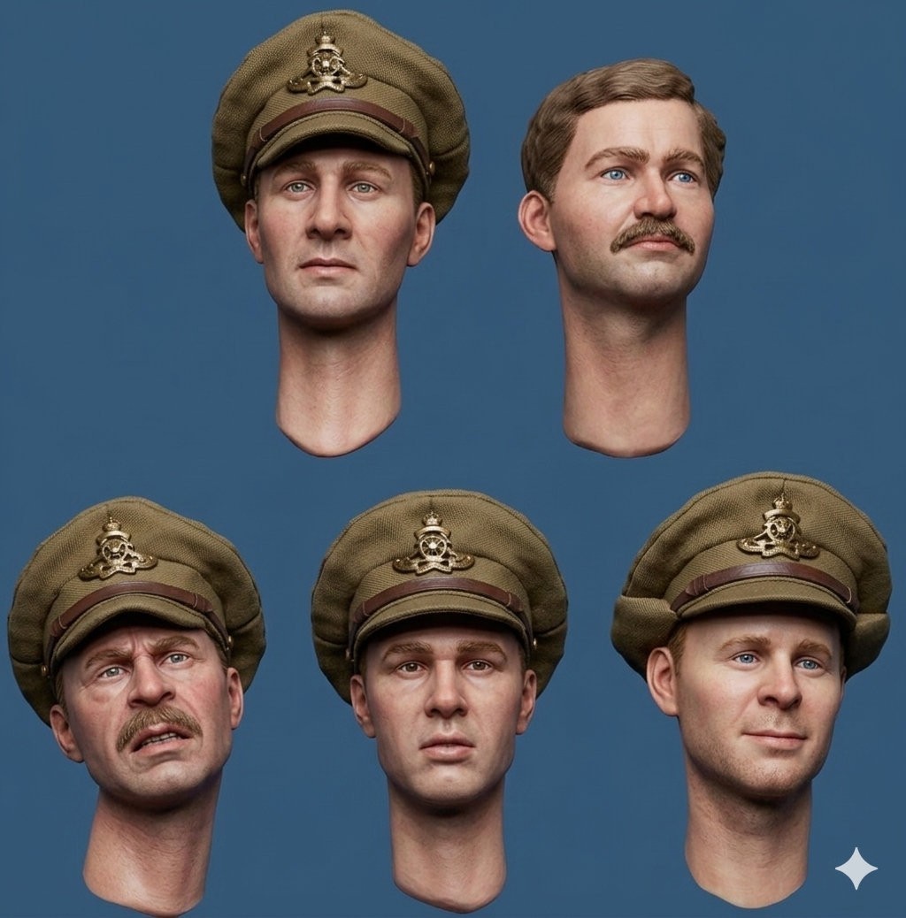 35.7030 Head Set: A set of 5 heads (1916)