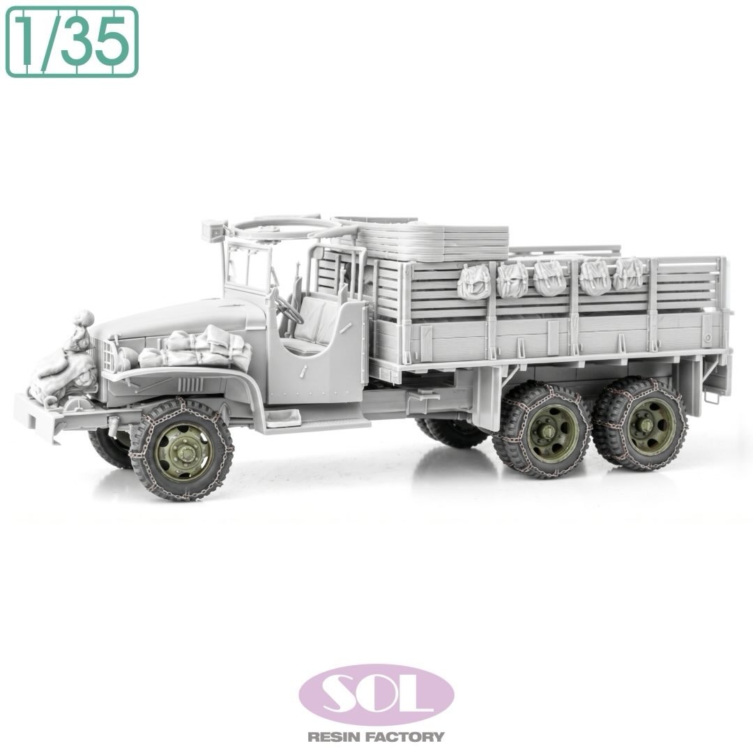 MM1035 WWII U.S. 2.5t 6X6 Cargo Truck Wheel Tires with Chain Set (for TAMIYA)