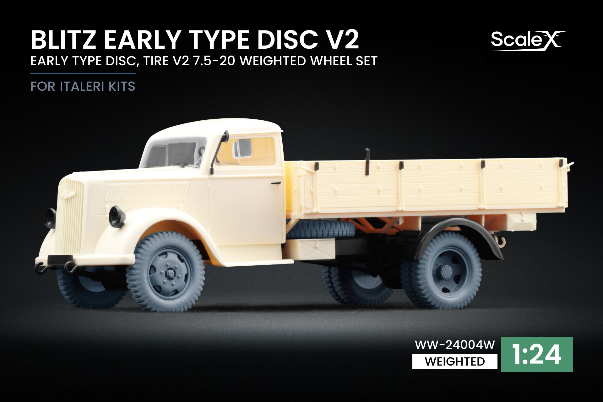 WW-24004W Blitz Early v2 Weighted Wheel Set for Italeri