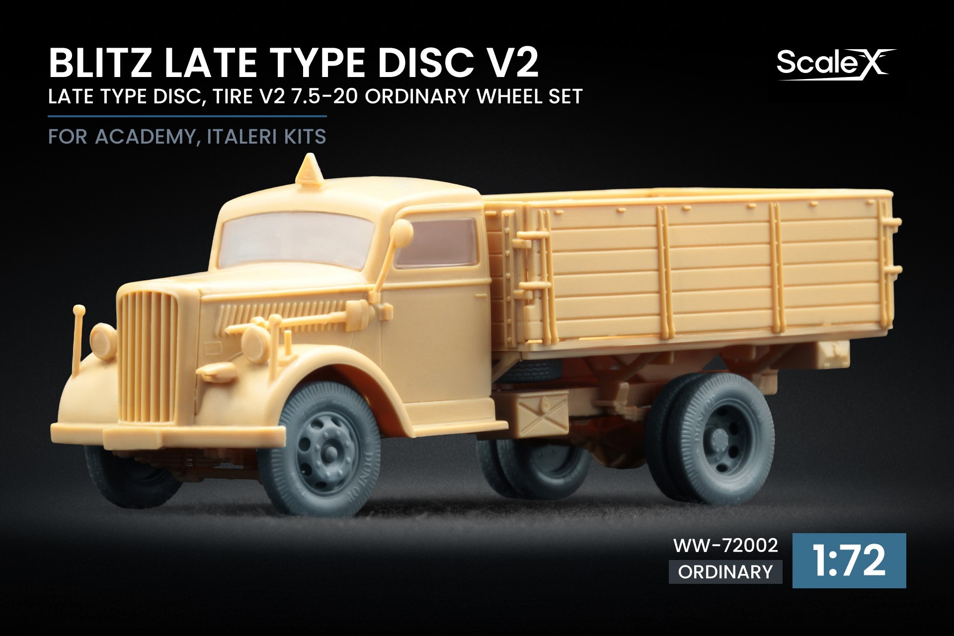 WW-72002 Blitz Late v2 Ordinary Wheel Set for Academy, Italeri