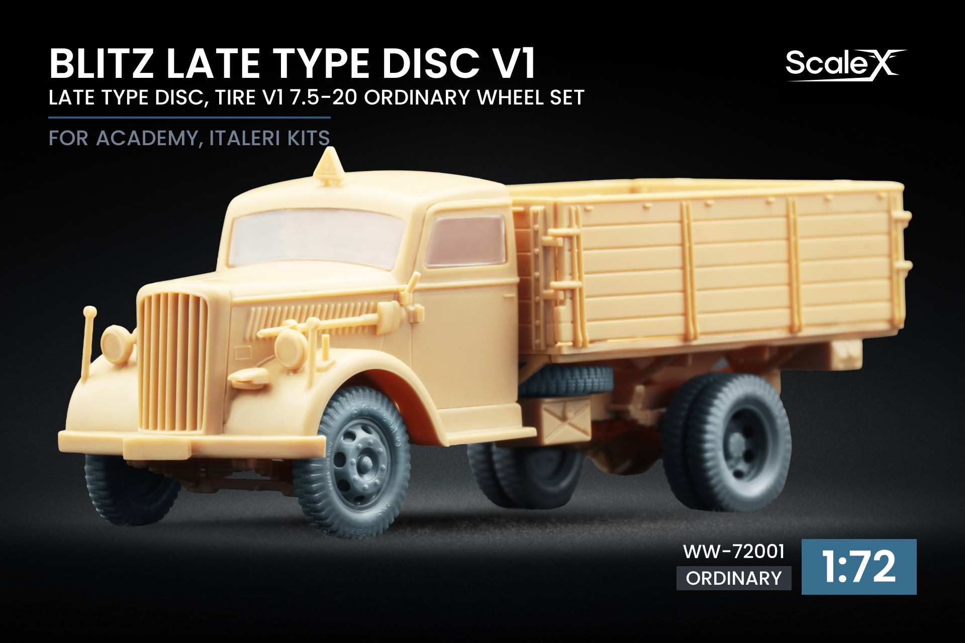 WW-72001 Blitz Late v1 Ordinary Wheel Set for Academy, Italeri