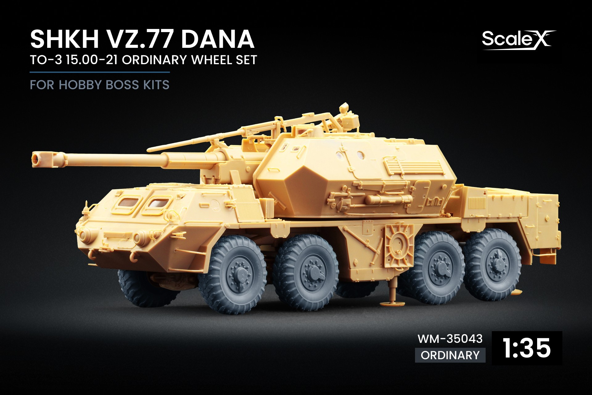 WM-35043 ShKH vz.77 DANA TO-3 15.00-21 Ordinary Wheel Set for Hobby Boss