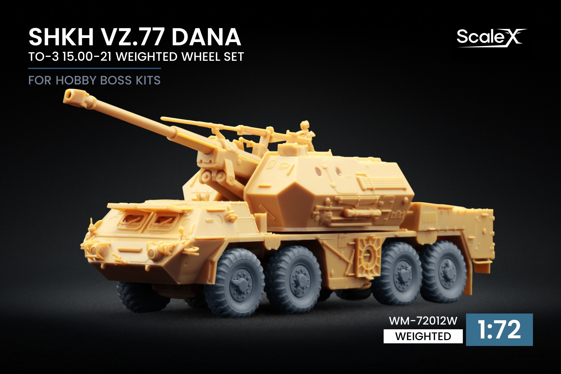 WM-72012W ShKH vz.77 DANA TO-3 15.00-21 Weighted Wheel Set for Hobby Boss