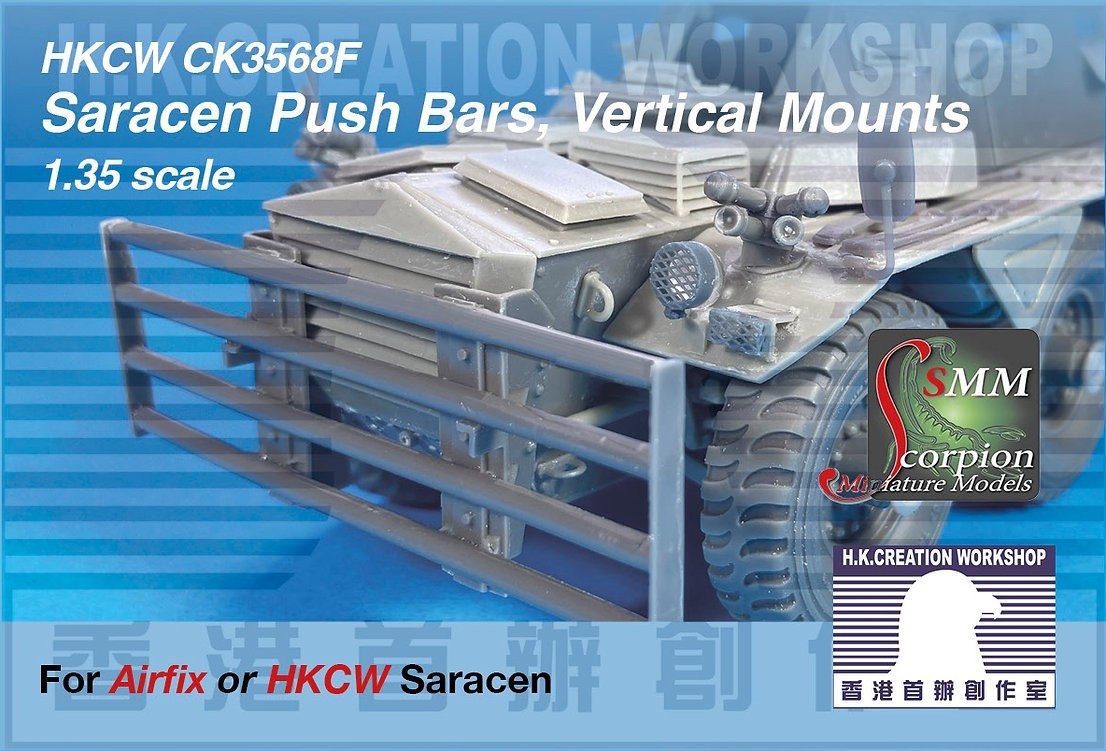 CK3568F Saracen Push Bars, Vertical Mounts