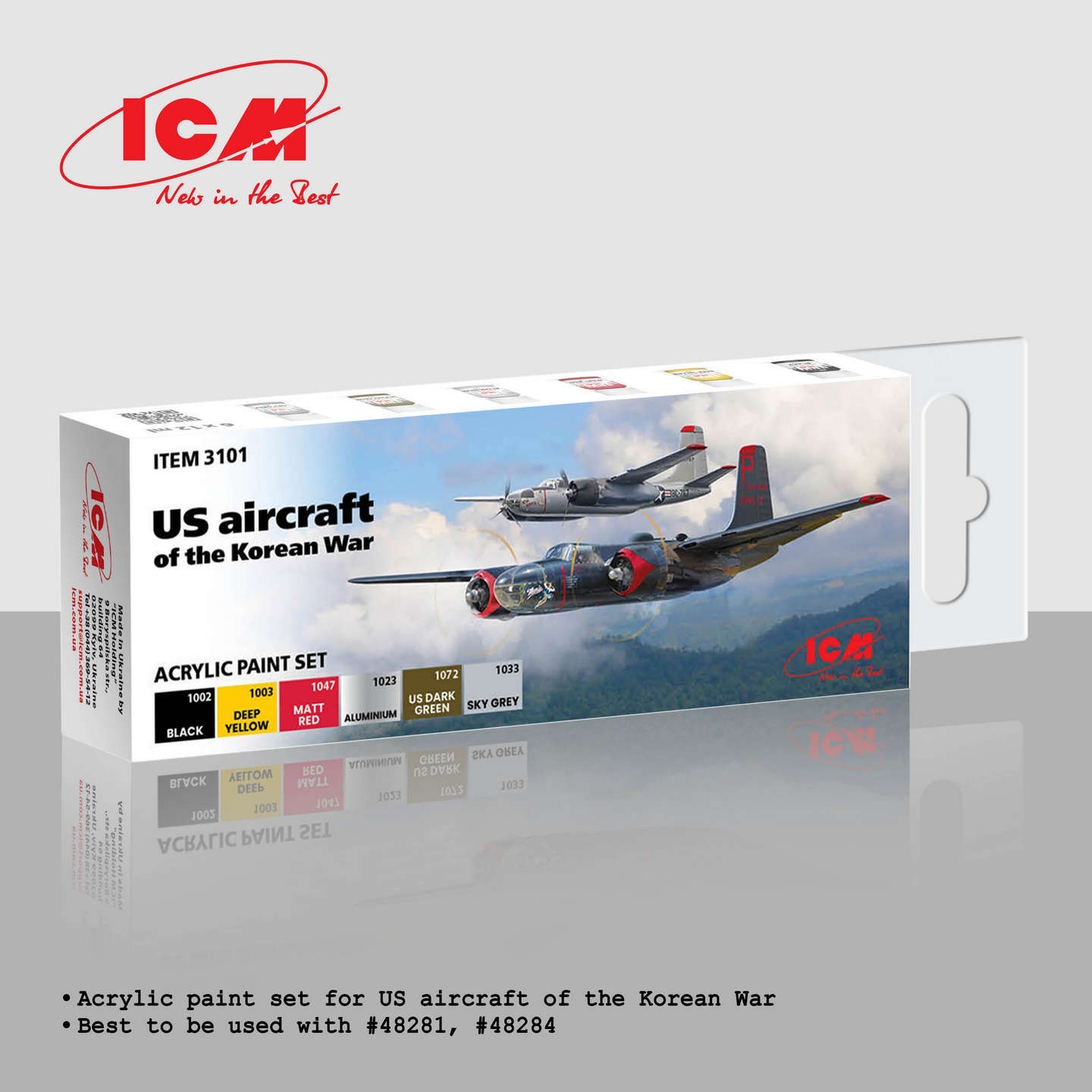 Acrylic paint set for US aircraft of the Korean War