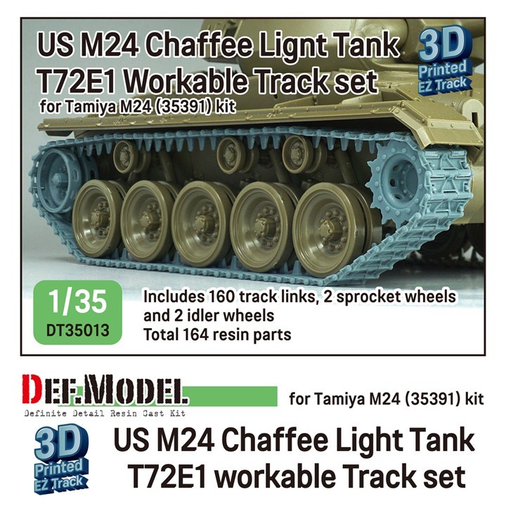 DT35013 US M24 Chaffee Light tank T72E1 Workable Track set