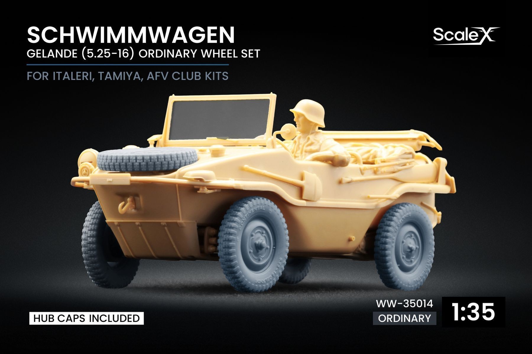 Schwimmwagen Gelände v1 (5.25-16) Wheel Set