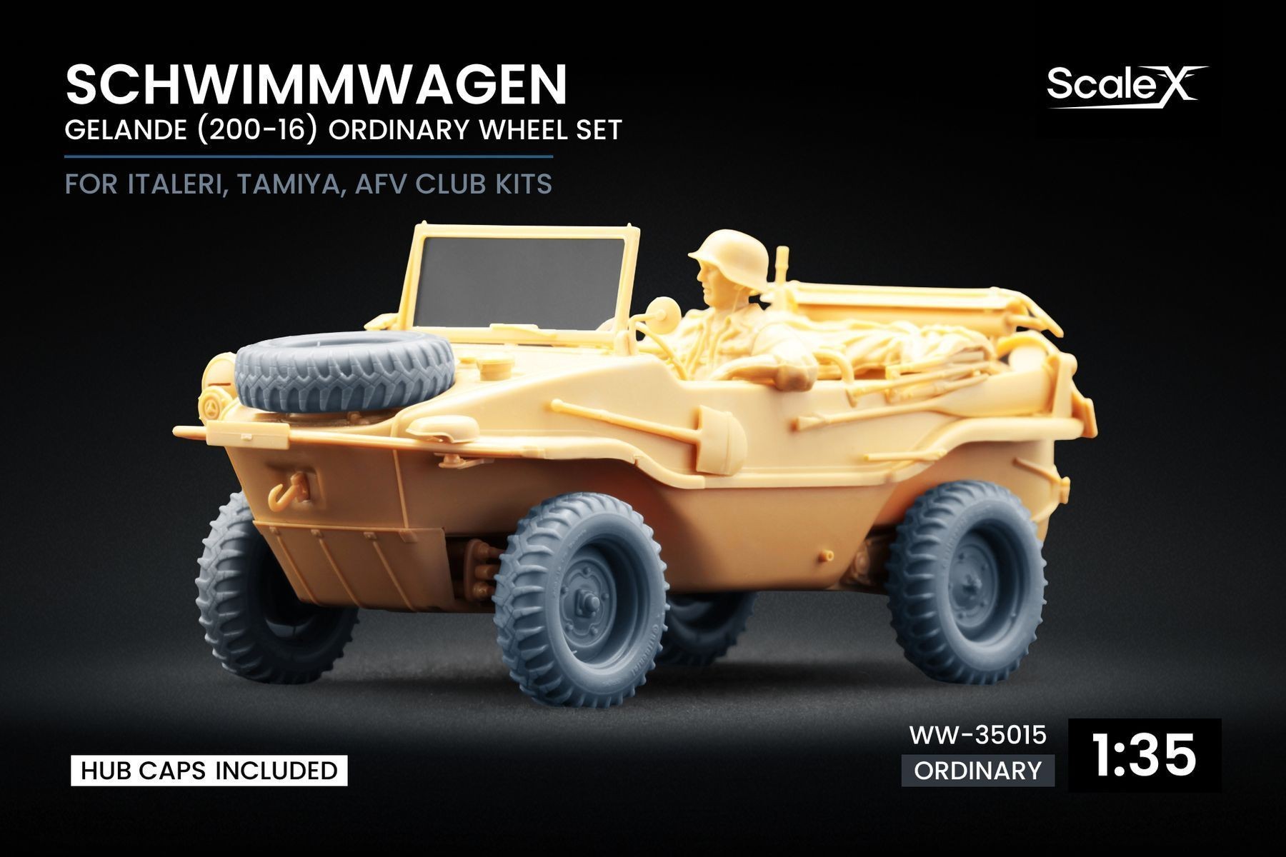 Schwimmwagen Gelände v2 (200-16) Wheel Set
