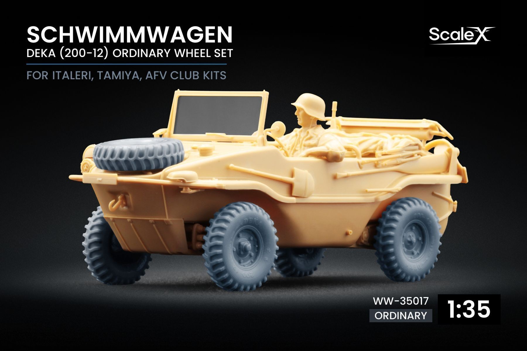 Schwimmwagen Deka Wheel Set