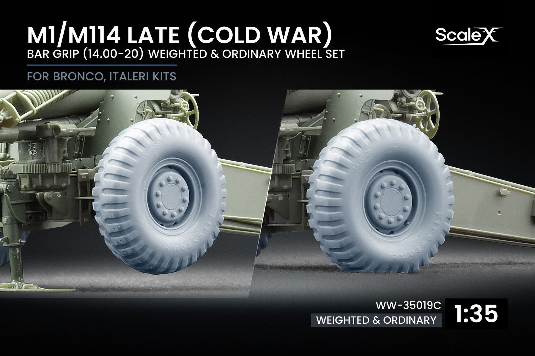 M1/M114 Late (Cold War) Ordinary and Weighted Wheel Set