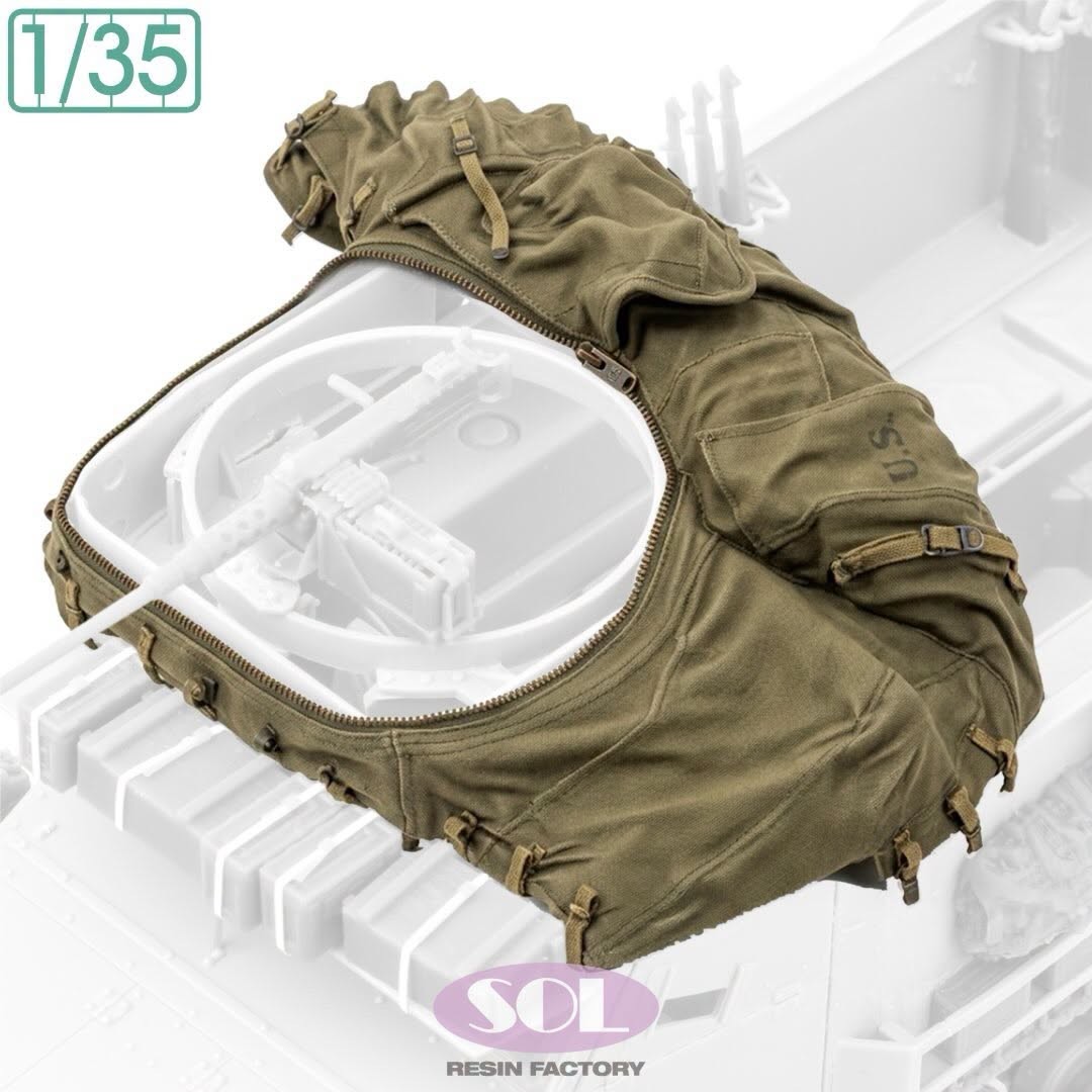 MM1096 1/35 scale. WWII U.S. M3A1 Canvas Tops for ANDY’S HOBBY (3D printed kit)