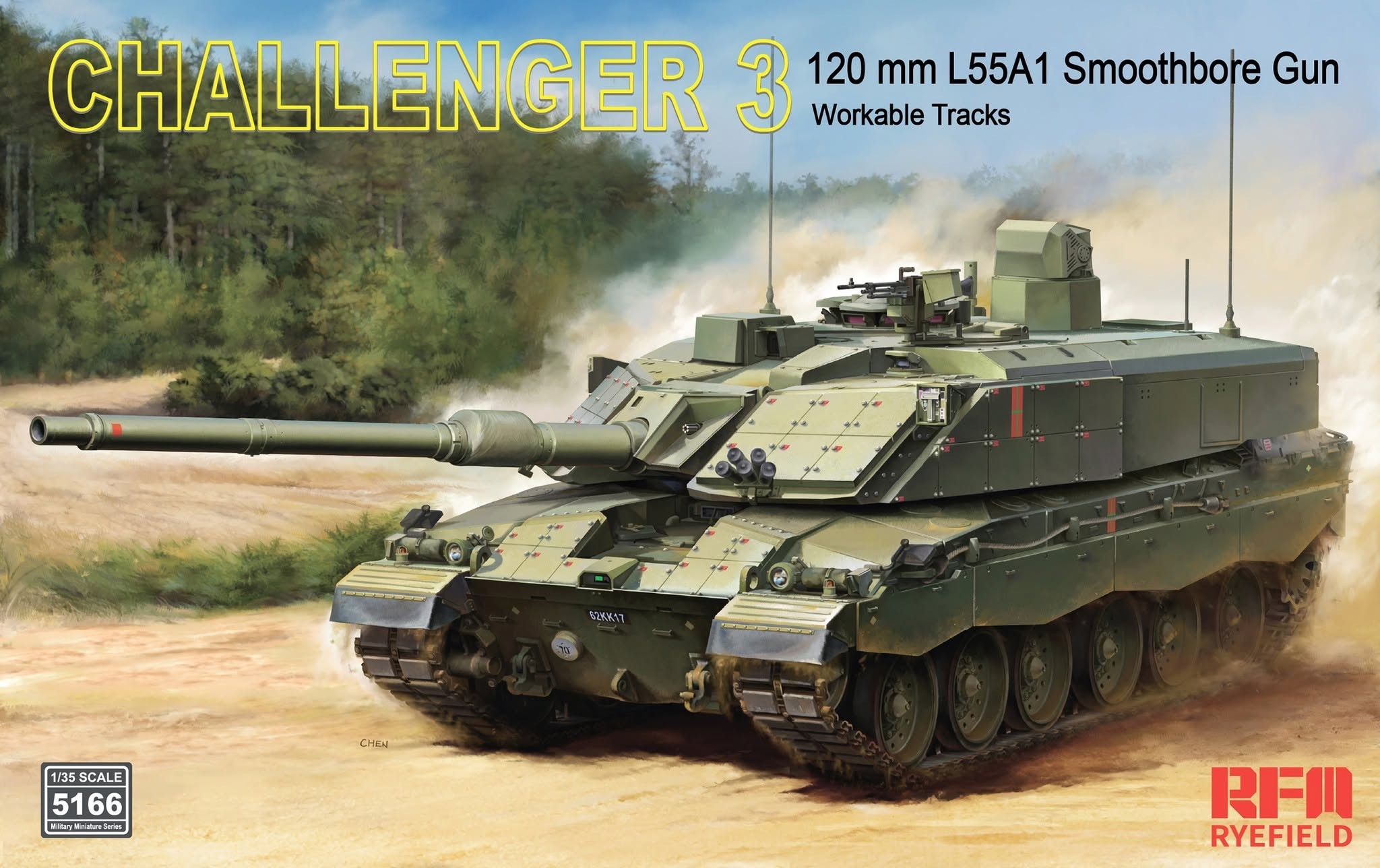 5166 CHALLENGER 3 120 mm L55A1 smoothbore gun