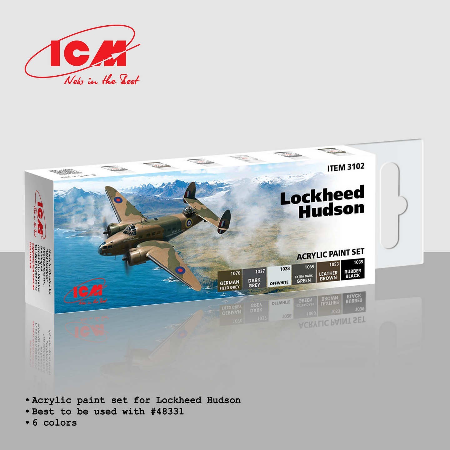 Acrylic paint set for Lockheed Hudson