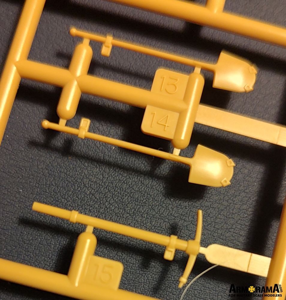 Tools have mounting clips and brackets molded on.