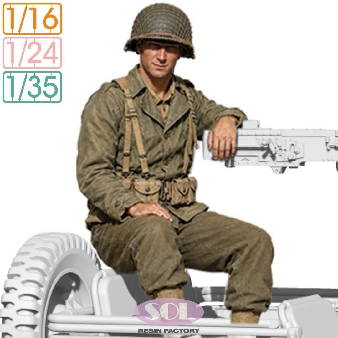 1/16. 24. 35 scale. WWII U.S. Army Cal.50 Gunner
