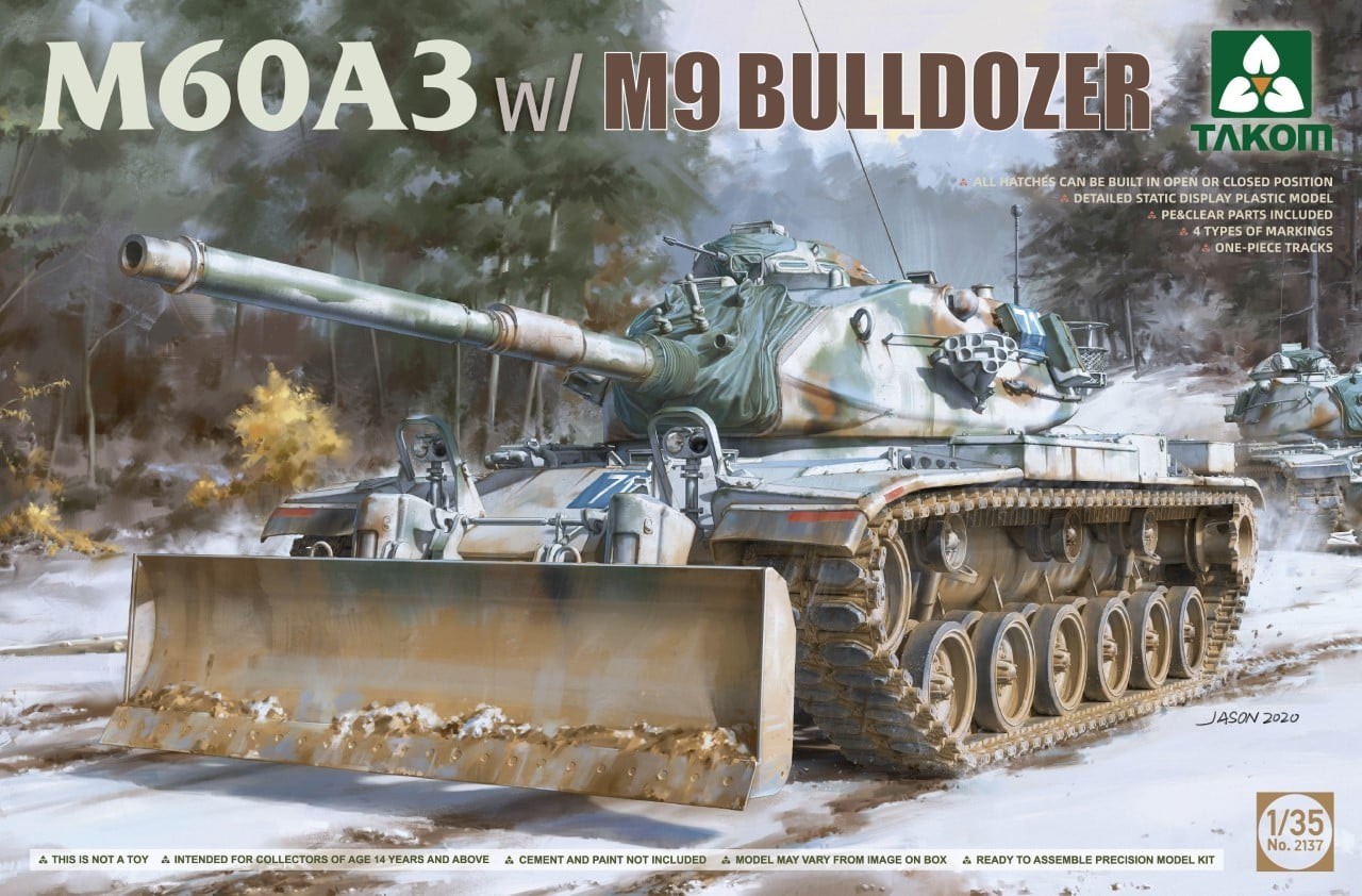 M60A3 w M9 Bulldozer