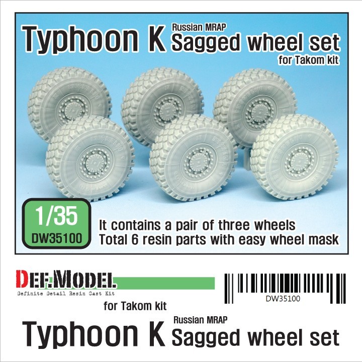 Typhoon-K Russian MRAP Sagged Wheel Set (DW35100)
