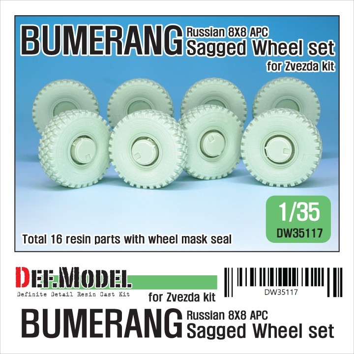 Bumerang Russian 8x8 APC Sagged Wheel Set (DW35117)