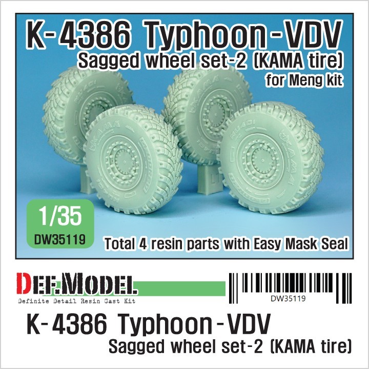 Russian K-4386 Typhoon-VDV Sagged Wheel Set 2 (DW35119)