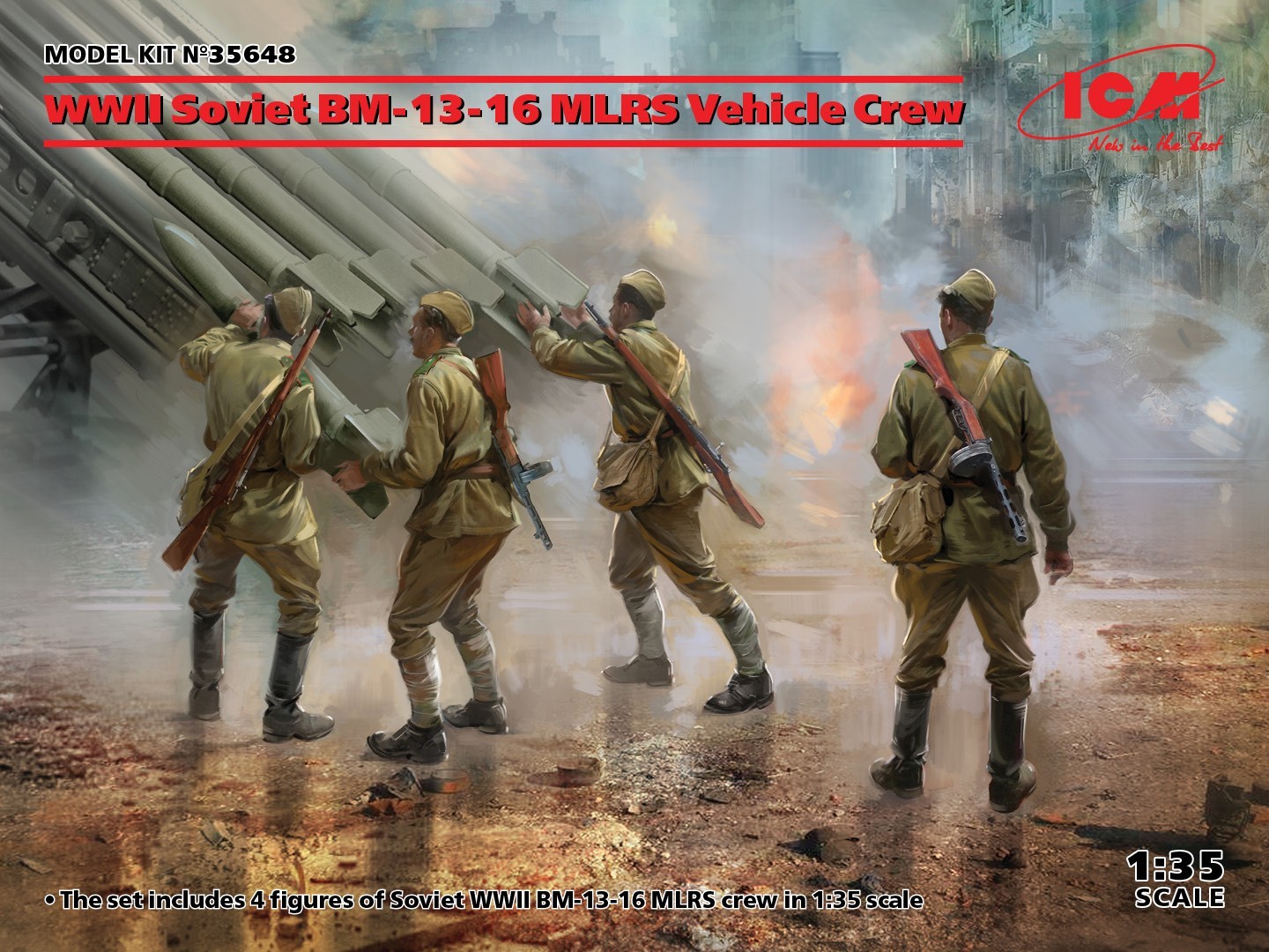 WWII Soviet BM-13-16 MLRS Vehicle Crew