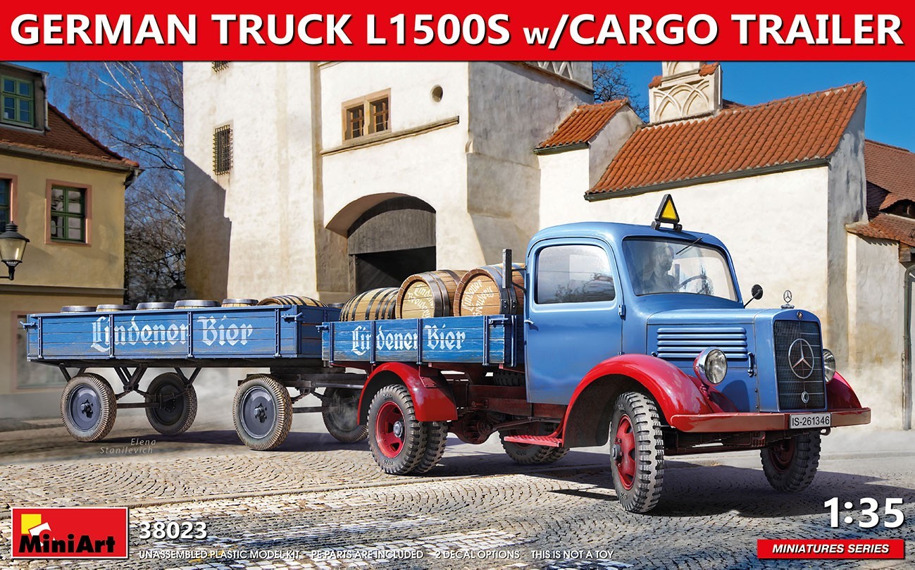 German Truck L1500s W/Cargo Trailer
