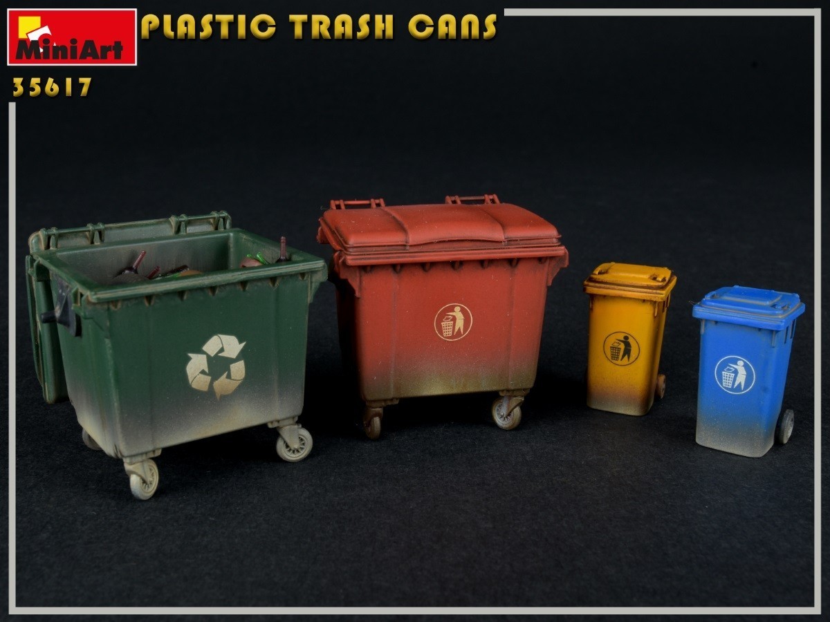 New Photos! Plastic Trash Cans