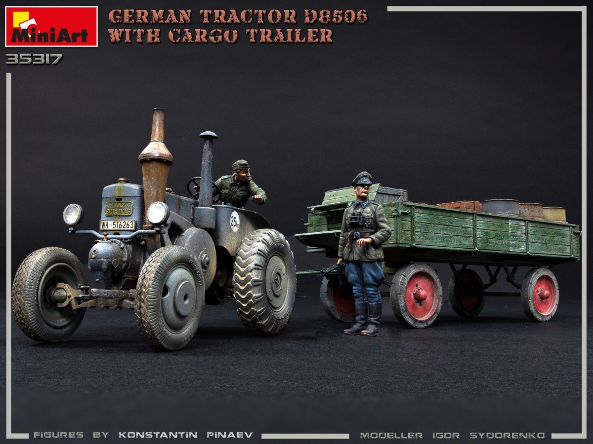 New Photos! German Tractor D8506 With Cargo Trailer