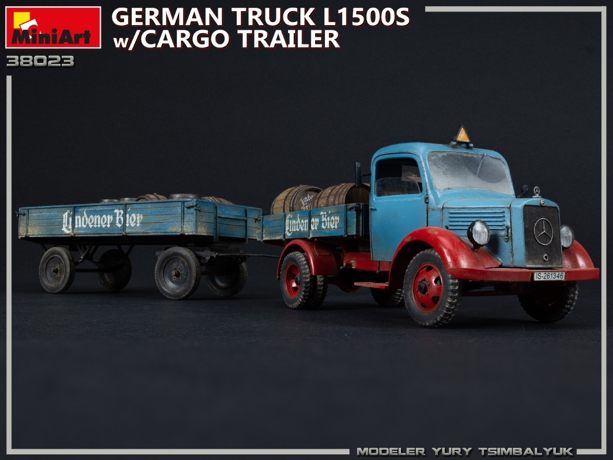New Photos! German Truck L1500s with Cargo Trailer