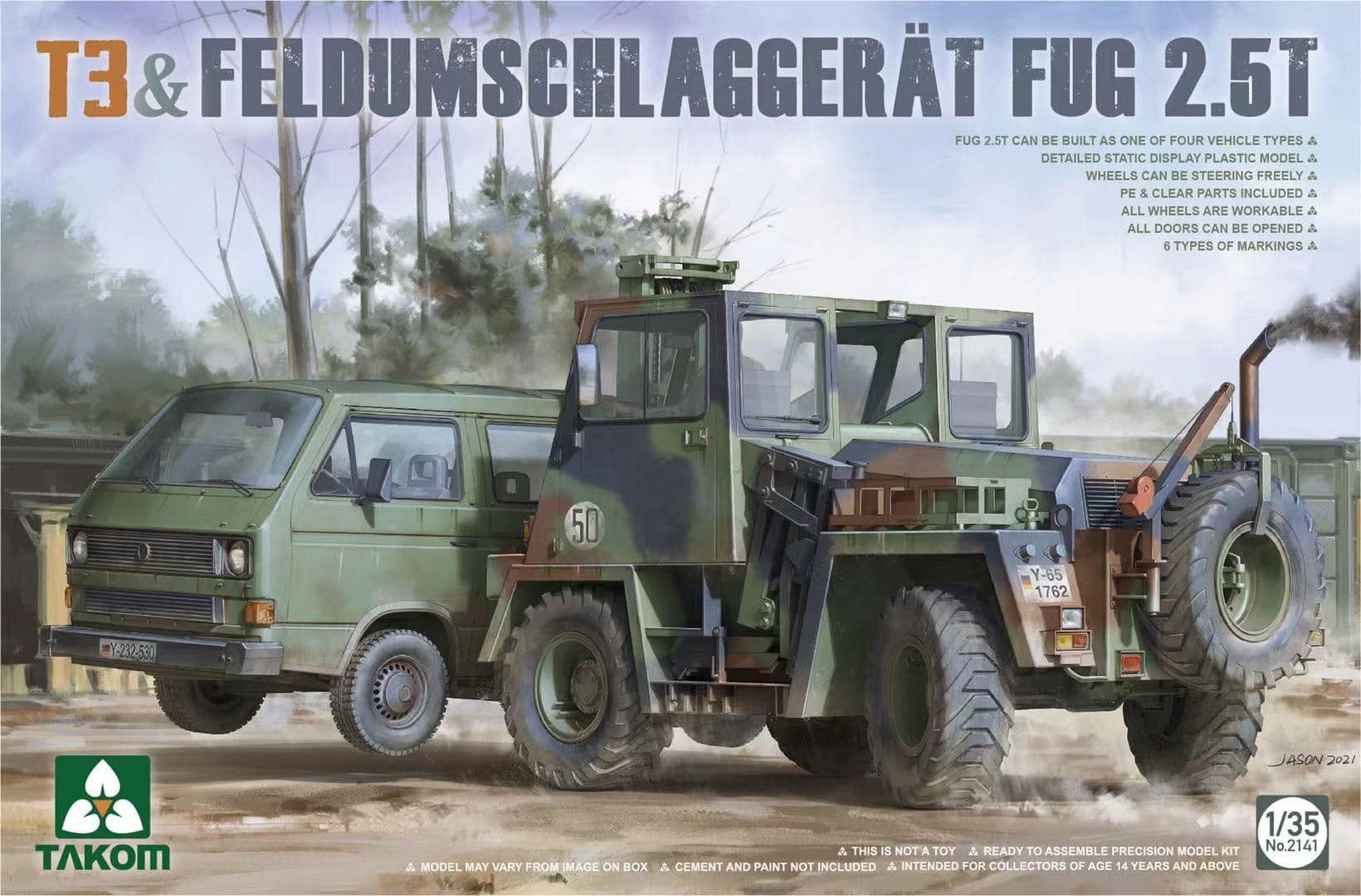 Takom: Feldumschlaggerät and MAZ-537G + Trailer