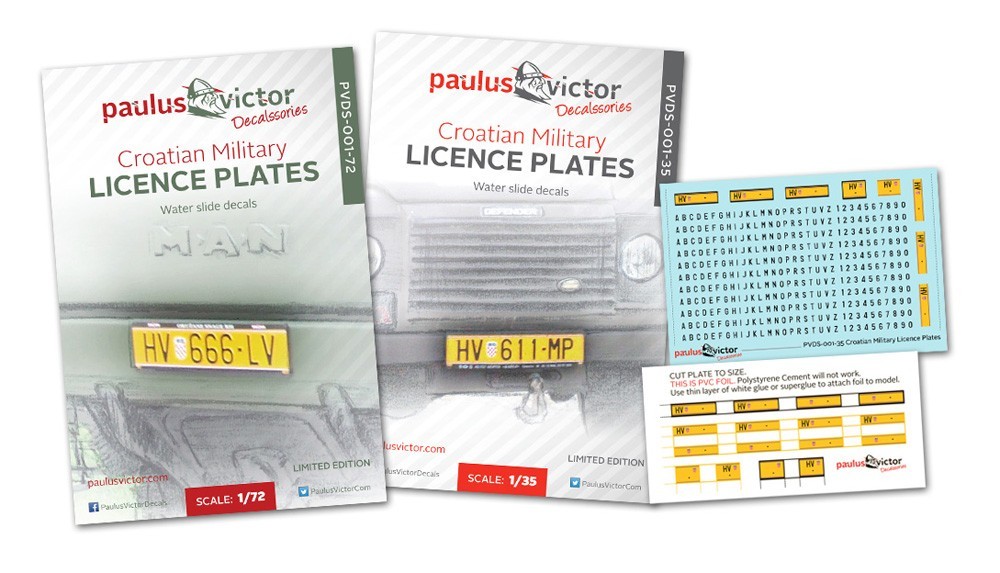 Croatian Military Licence Plates