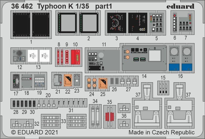 Eduard Photoetch for Typhoon K