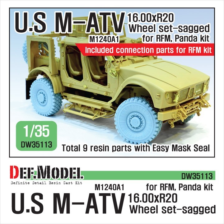 US M1240A1 M-ATV Sagged Wheel Set (DW35113)