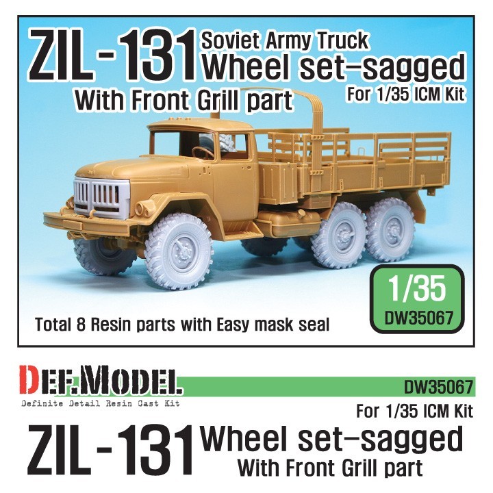 ZIL-131 Truck Sagged Wheel set with Front Grill Part (DW35067)