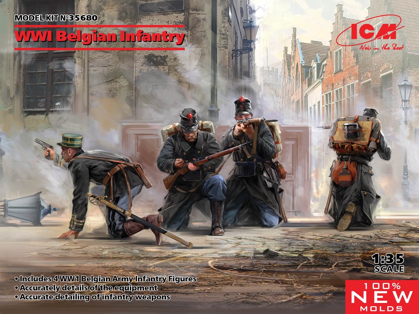 JUST RELEASED! ICM 1/35 WWI Belgian Infantry