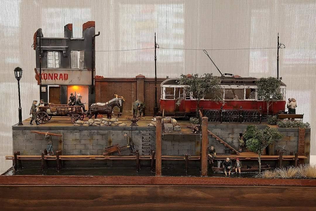 Tram somewhere in War torn Europe by 姜建羽