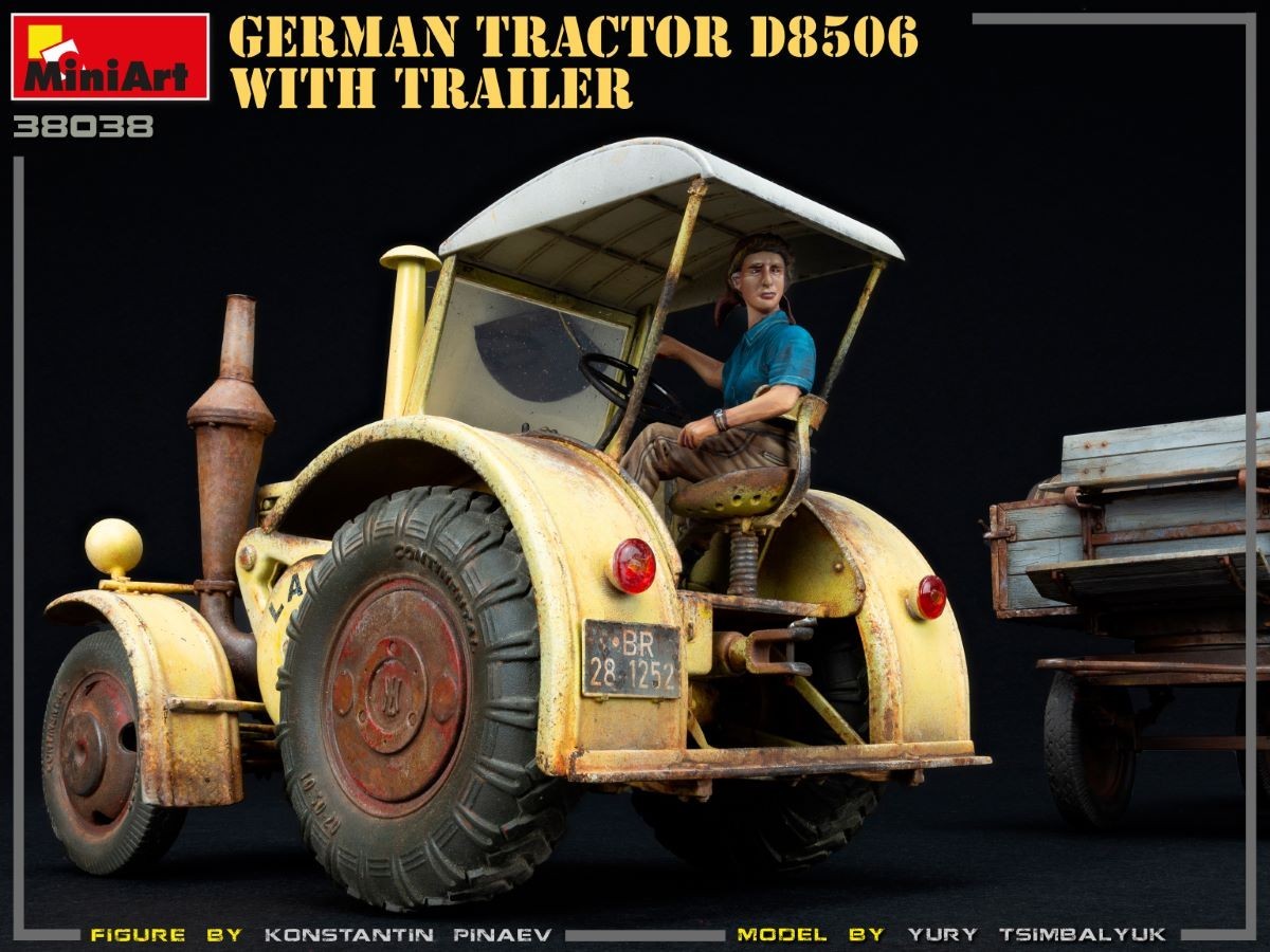 New Photos! German Tractor D8506 With Trailer