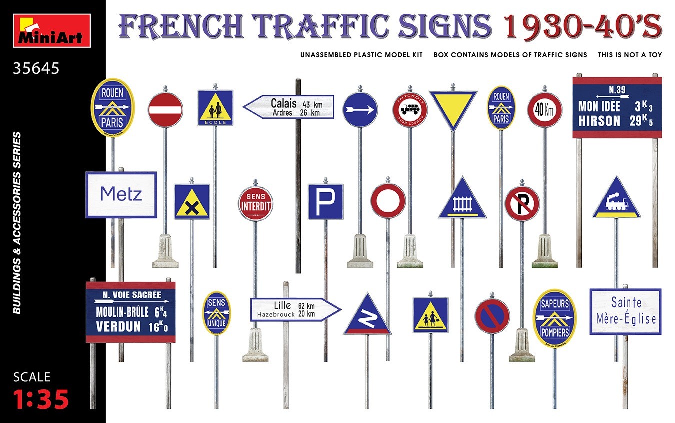 MiniArt French Traffic Signs 1930-40’s
