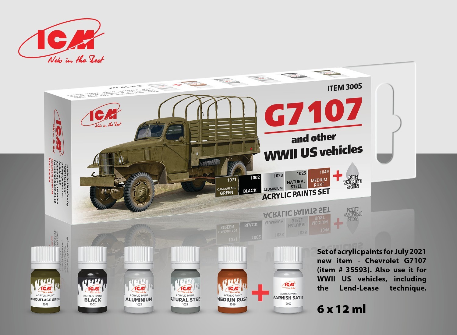 NEW! ICM G7107 Paint Set