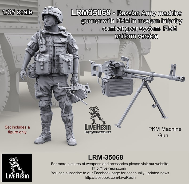 Russian Army Machine Gunner with PKM, Set 21