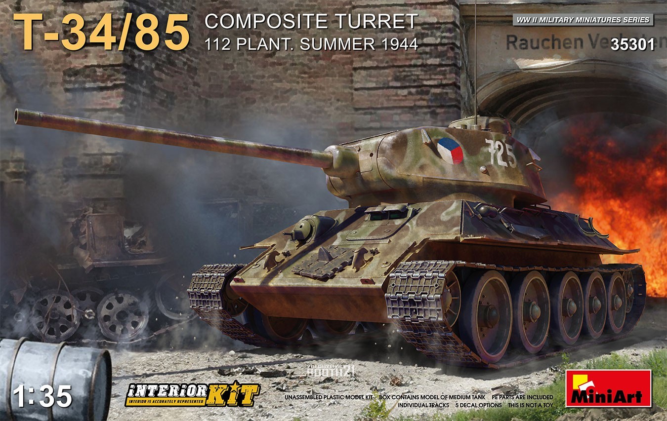 MiniArt T-34/85 Composite Turret. 112 Plant. Summer 1944 Interior Kit