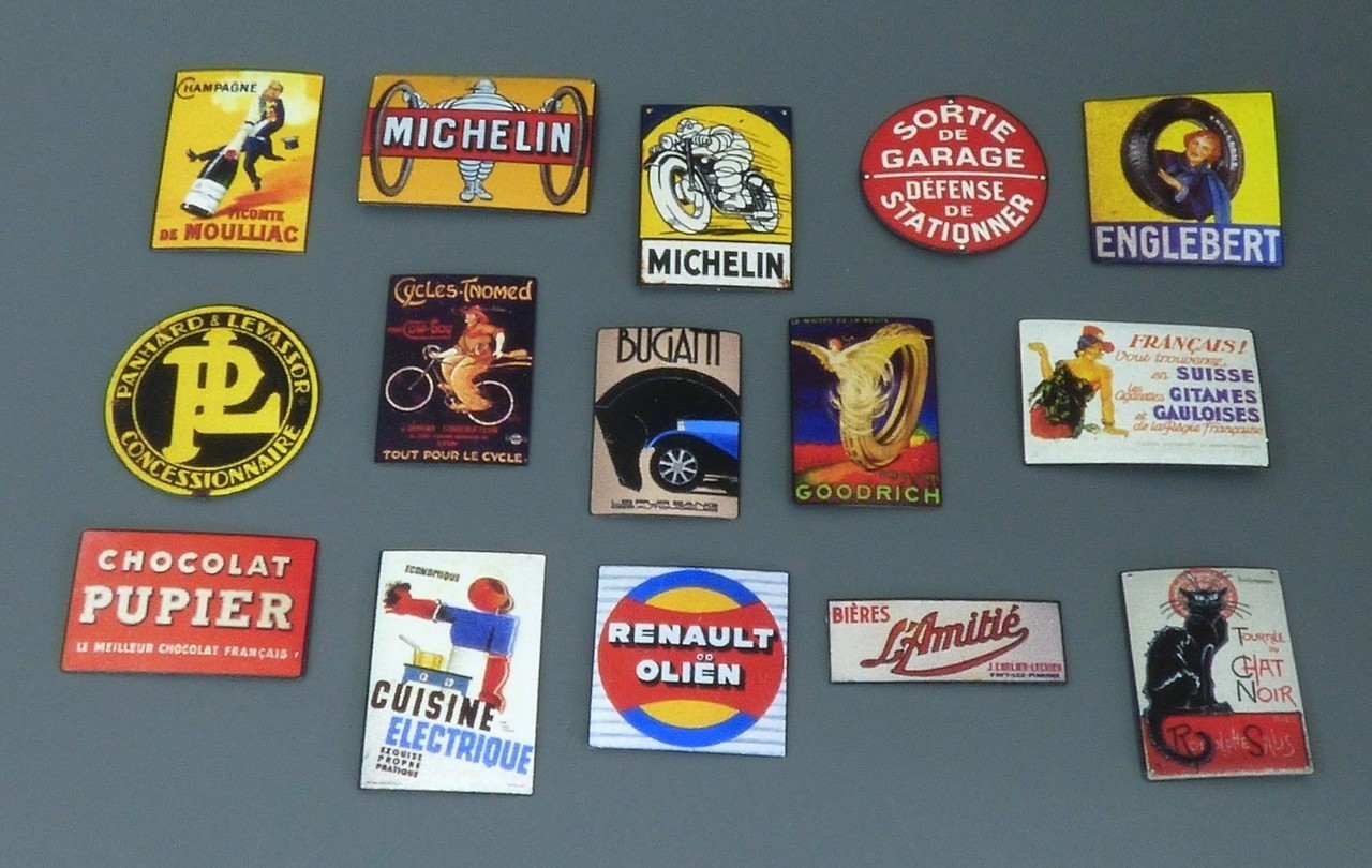 Plus Model Tin Advertising Signs and Floor Tiles