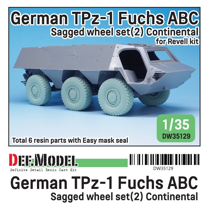 German TPz-1 Fuchs ABC Sagged Wheel Set (2) (DW35129)