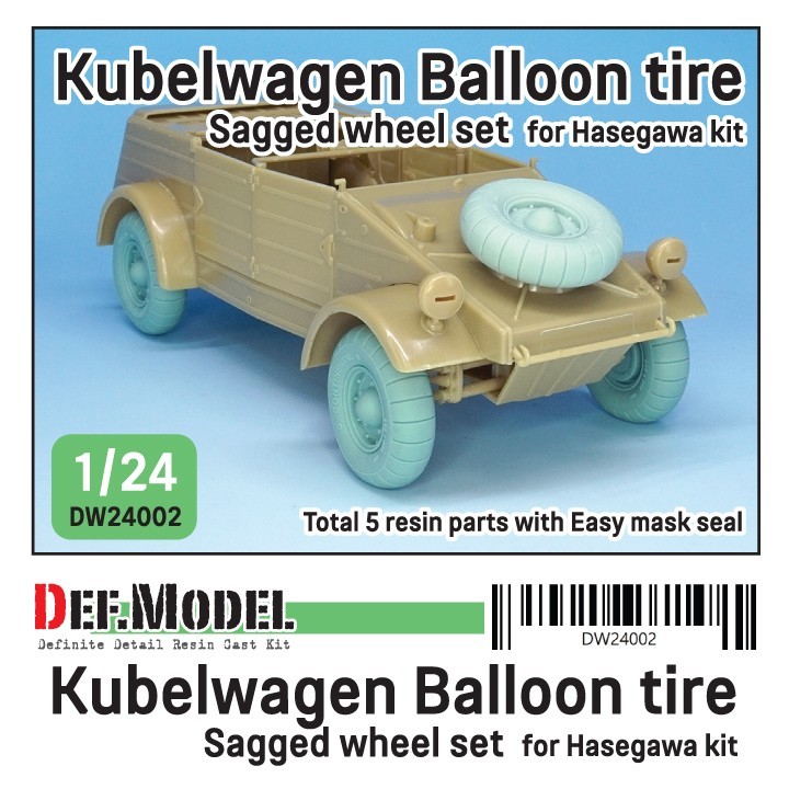 WWII German Kubelwagen Balloon Tire Set (DW24002)
