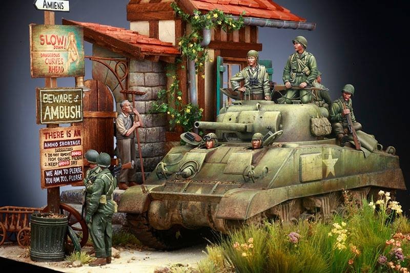 Normandy calm before the storm diorama 'Inspirations' by Michael Lee