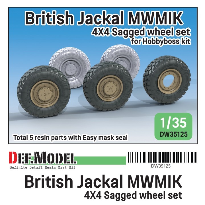 British Jackal MWMIK 4x4 Sagged Wheel Set (DW35125)
