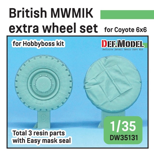 British MWMIK Extra Sagged Wheel Set for 6x6 Coyote (DW35125)