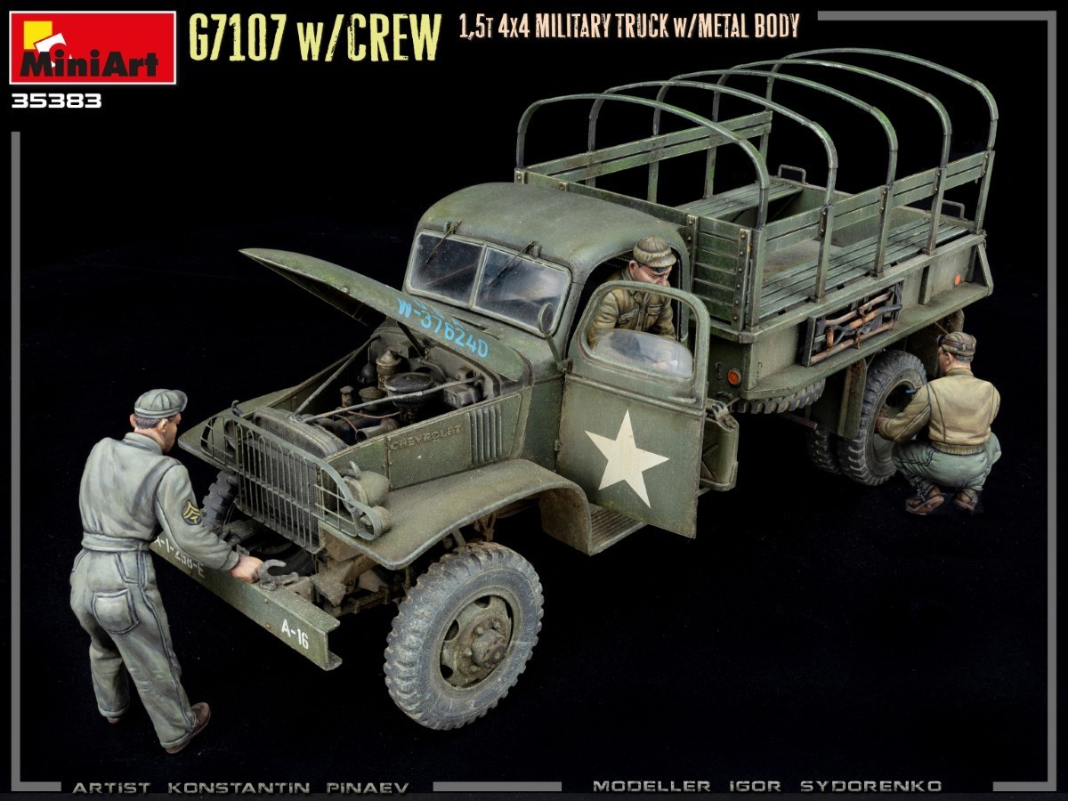 MiniArt New Photos of 35383 G7107 w/Crew 1,5t 4x4 Cargo Truck w/Metal Body