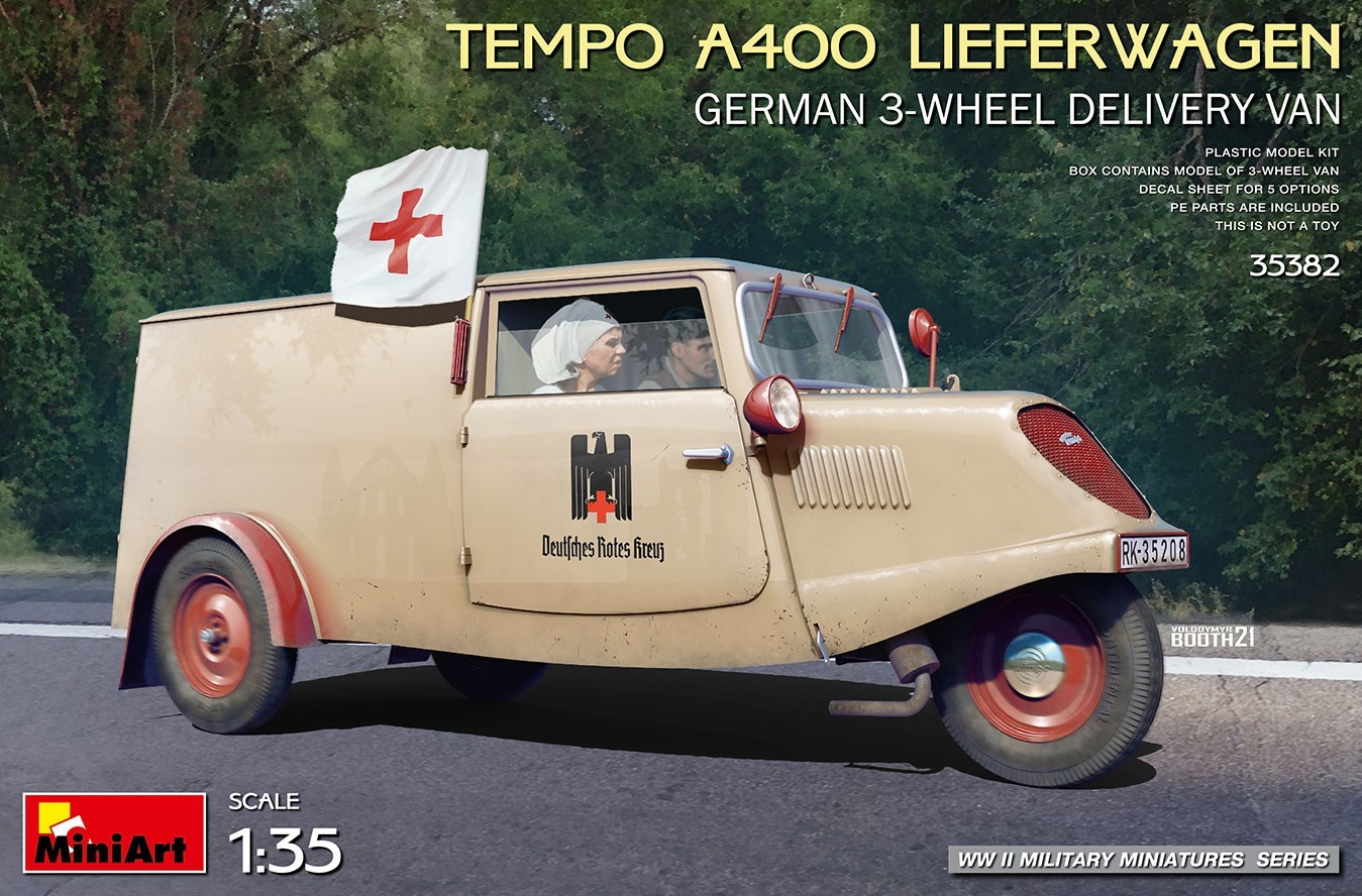 MiniArt Tempo A400 Lieferwagen. German 3-Wheel Delivery Van