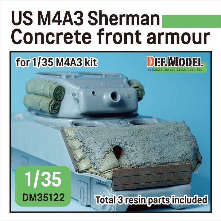 US M4A3 Sherman Concrete Front Armour (DM35122)