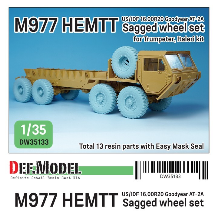 M977 HEMTT Goodyear AT2A Sagged Wheel Set